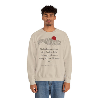 Unisex Sweatshirt mit Zitat - Lichtenberg - Gar keine Meinung – person-2