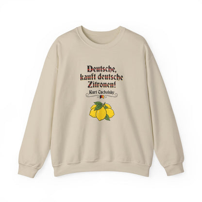 Unisex Sweatshirt mit Zitat - Tucholsky - Deutsche Zitronen – front