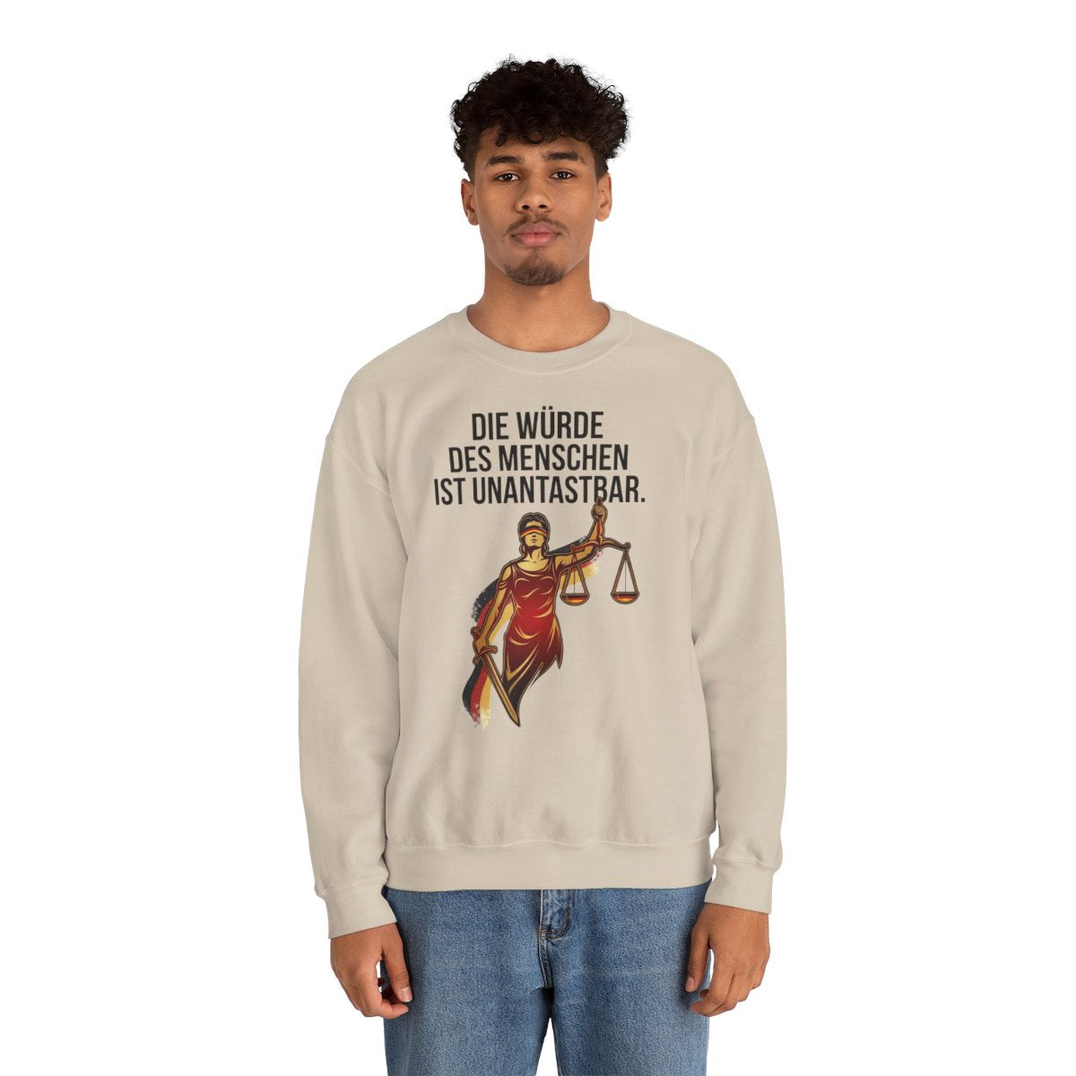 Unisex Sweatshirt mit Zitat - Grundgesetz - Die Würde des Menschen – person-2
