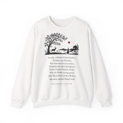 Unisex Sweatshirt mit Zitat - Schiller - Freude, schöner Götterfunken Scherenschnitt – front