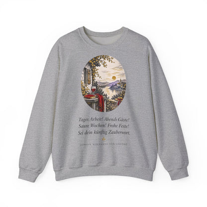 Unisex Sweatshirt mit Zitat - Goethe - Tages Arbeit – front