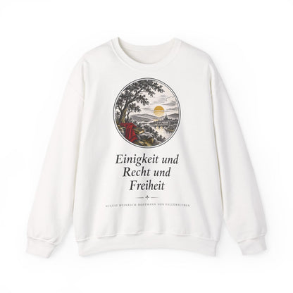 Unisex Sweatshirt mit Zitat - Fallersleben - Einigkeit und Recht und Freiheit Nachtstück – front