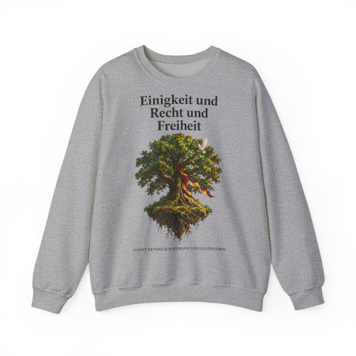 Unisex Sweatshirt mit Zitat - Fallersleben - Einigkeit und Recht und Freiheit – front