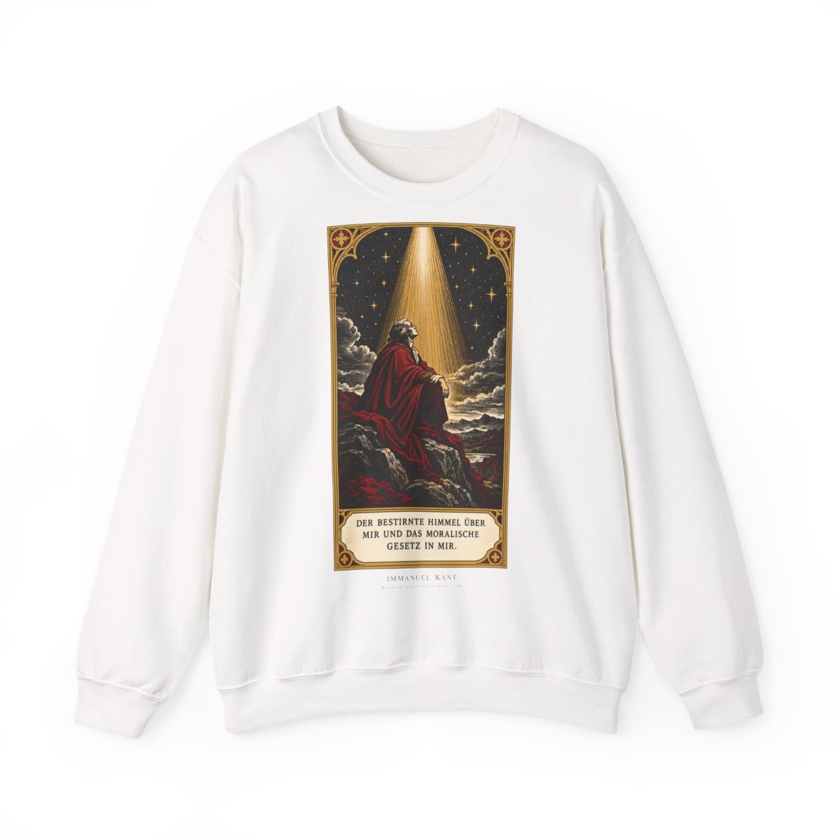 Unisex Sweatshirt mit Zitat - Kant - Der bestirnte Himmel über mir – front