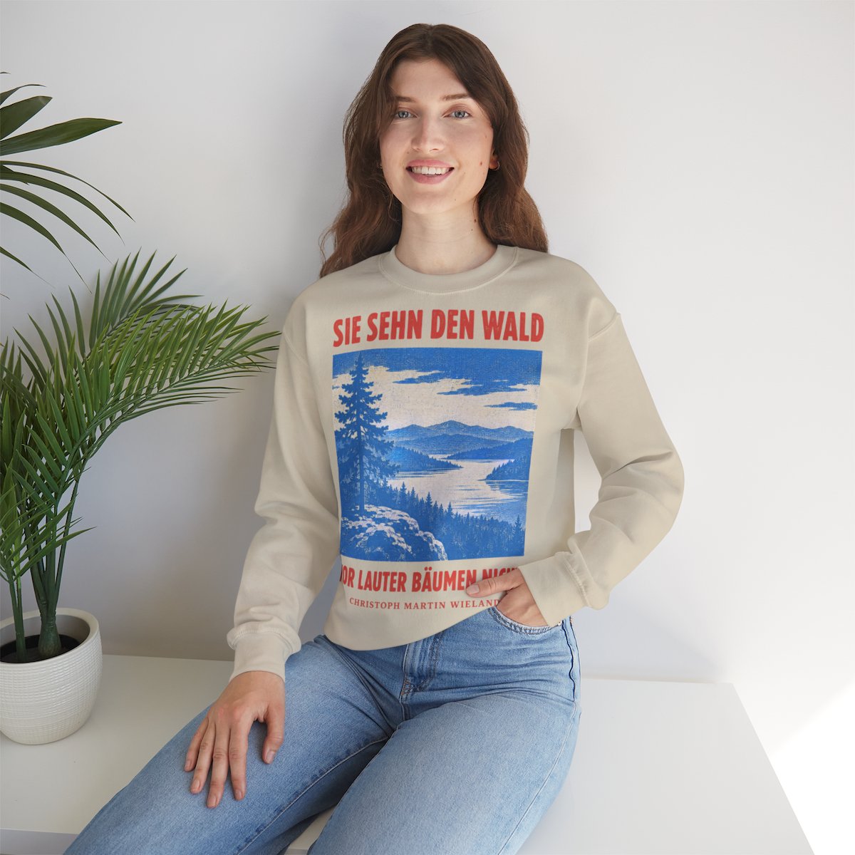 Unisex Sweatshirt mit Zitat - Wieland - Sie sehn den Wald vor – lifestyle