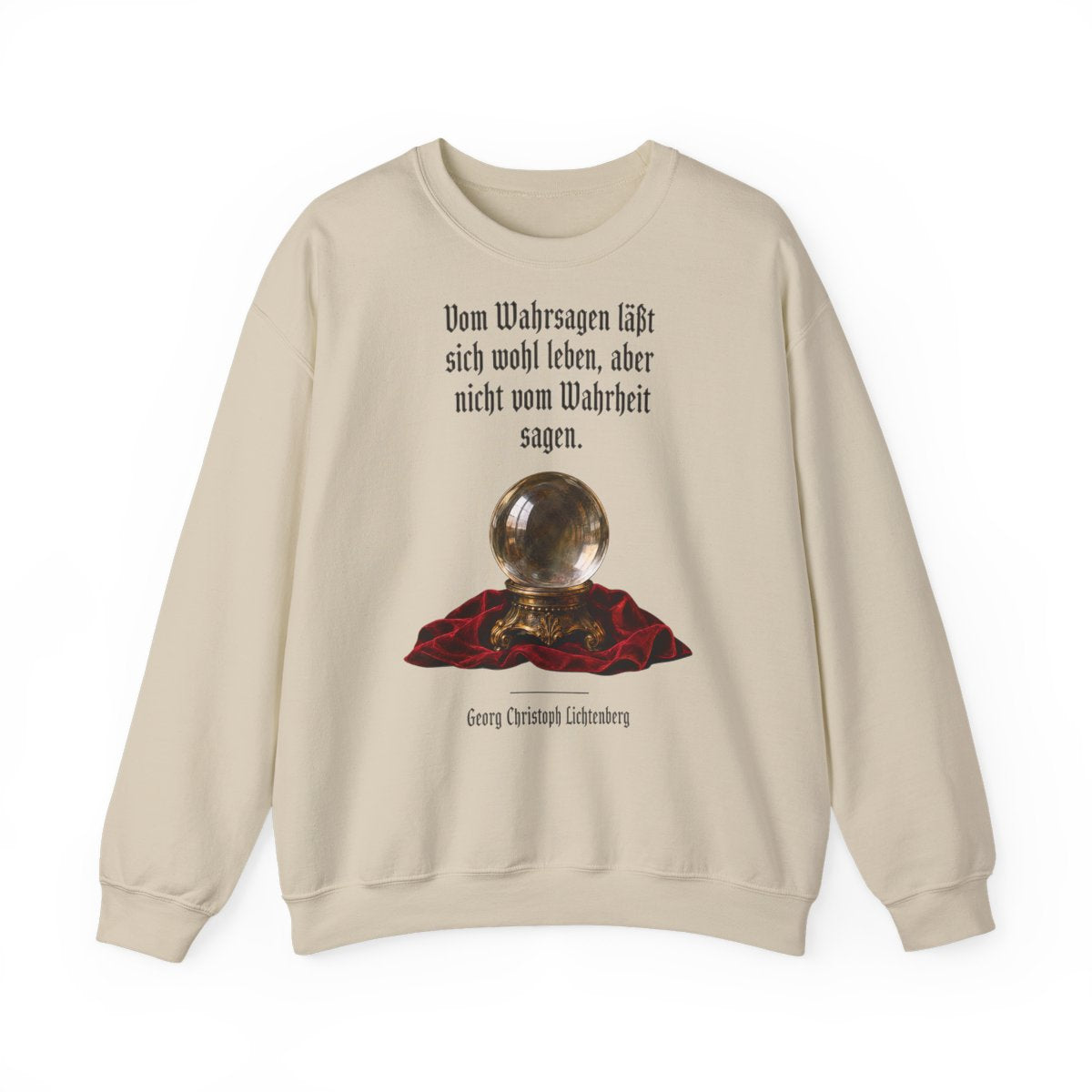 Unisex Sweatshirt mit Zitat - Lichtenberg - Vom Wahrsagen – front