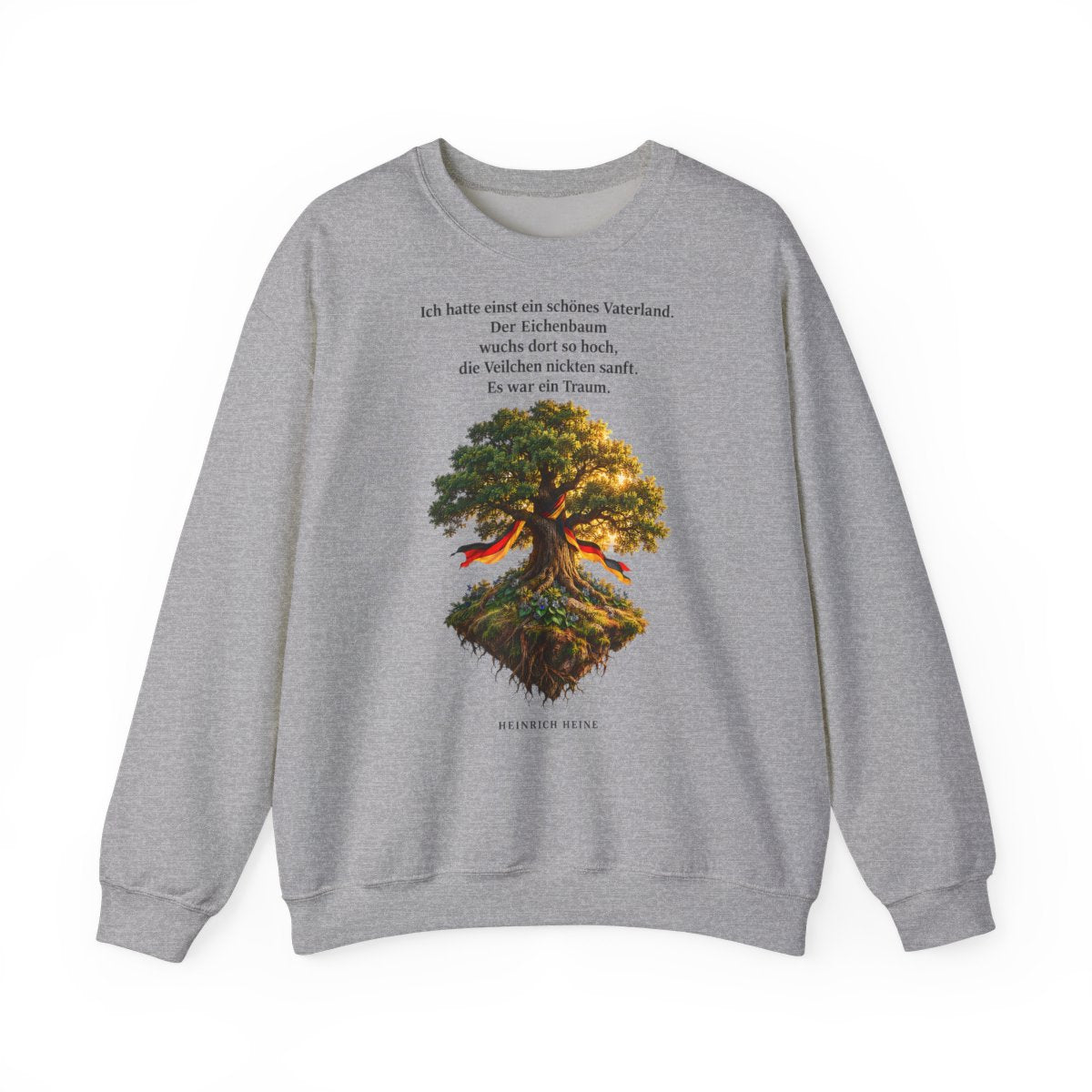 Unisex Sweatshirt mit Zitat - Heine - Schönes Vaterland Eiche – front
