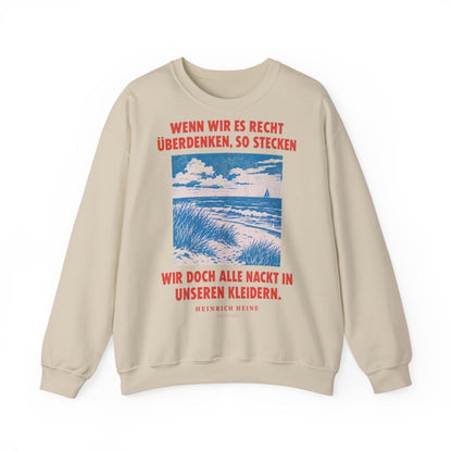 Unisex Sweatshirt mit Zitat - Heine - Wenn wir es recht überdenken – front