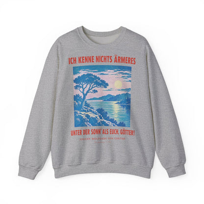 Unisex Sweatshirt mit Zitat - Goethe - Ich kenne nichts Ärmeres – front