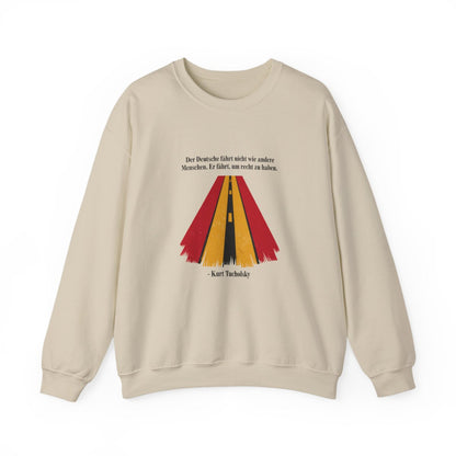 Unisex Sweatshirt mit Zitat - Tucholsky - Fährt um recht zu haben – front