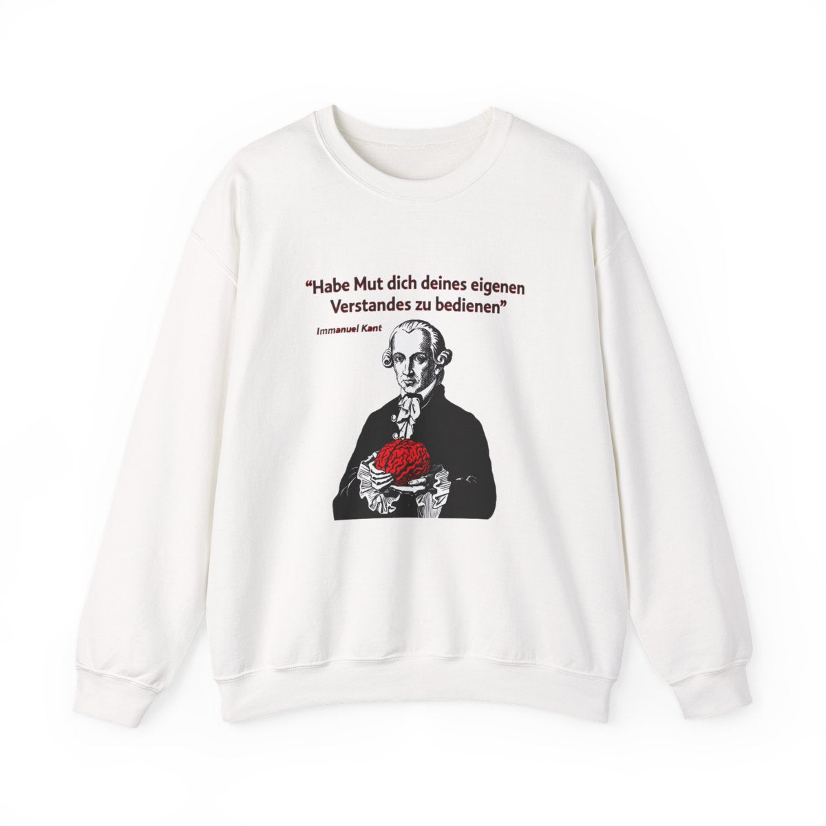 Unisex Sweatshirt mit Zitat - Kant - Habe Mut Gehirn – front