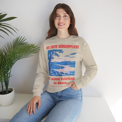 Unisex Sweatshirt mit Zitat - Preußen - Die erste Bürgerpflicht – lifestyle