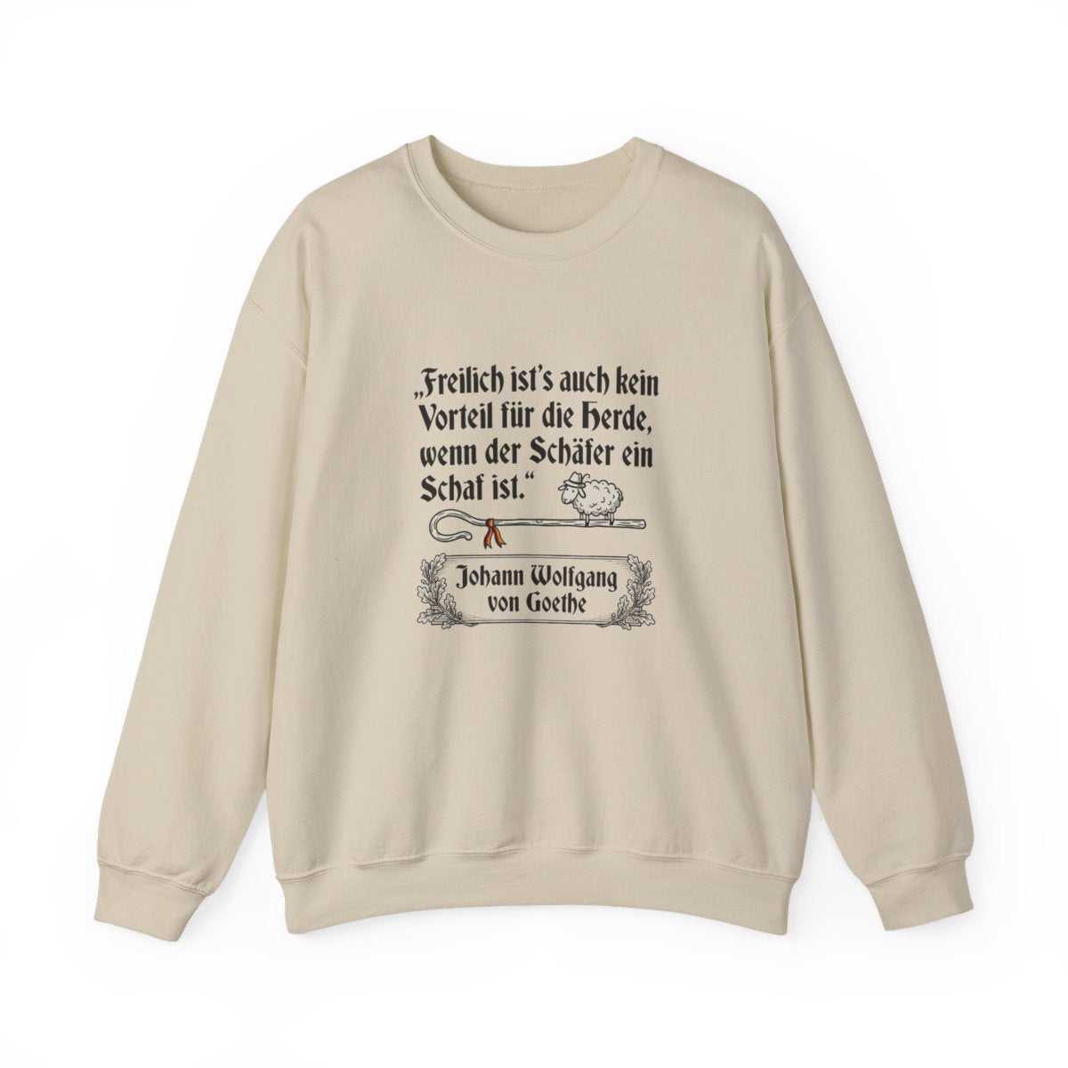 Unisex Sweatshirt mit Zitat - Goethe - Schäfer ein Schaf – front