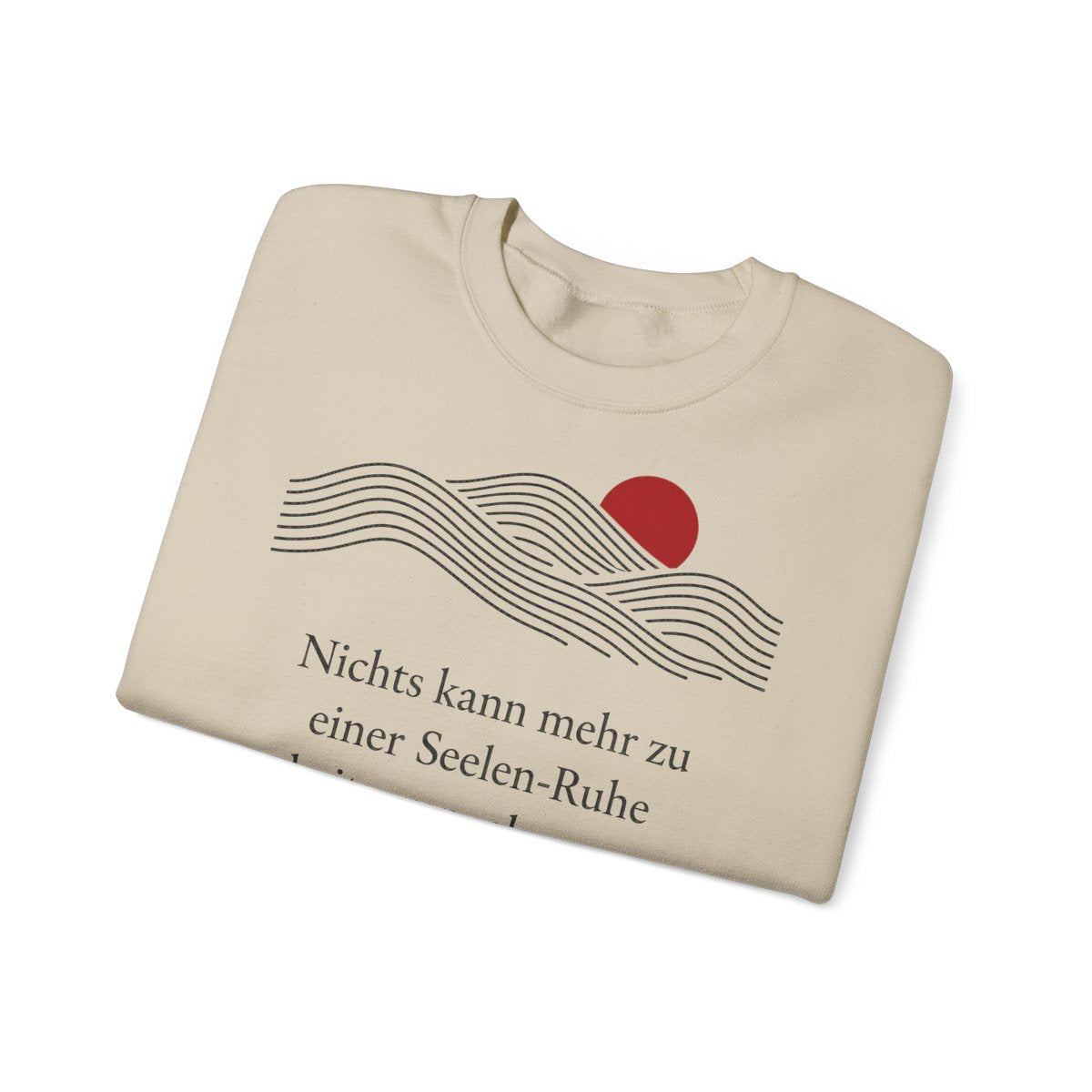 Unisex Sweatshirt mit Zitat - Lichtenberg - Gar keine Meinung – folded