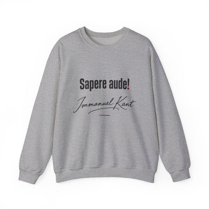Unisex Sweatshirt mit Zitat - Kant - Sapere aude Signatur – front