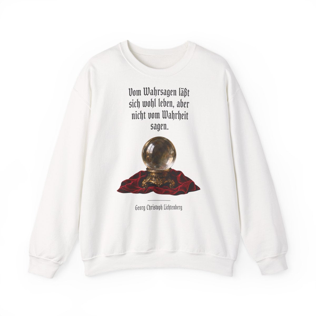 Unisex Sweatshirt mit Zitat - Lichtenberg - Vom Wahrsagen – front