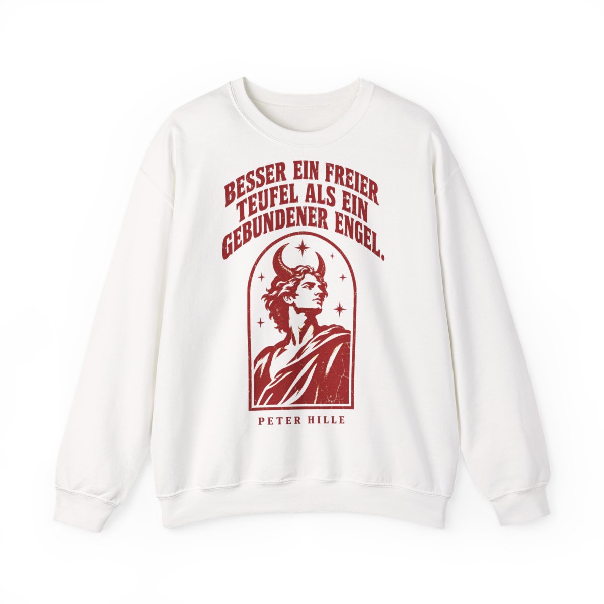 Unisex Sweatshirt mit Zitat - Hille - Besser ein freier Teufel Vintage – front