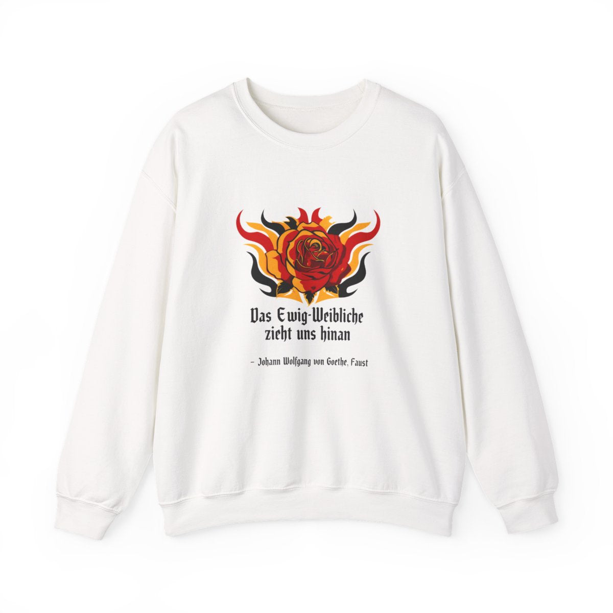 Unisex Sweatshirt mit Zitat - Goethe - Das Ewig-Weibliche – front