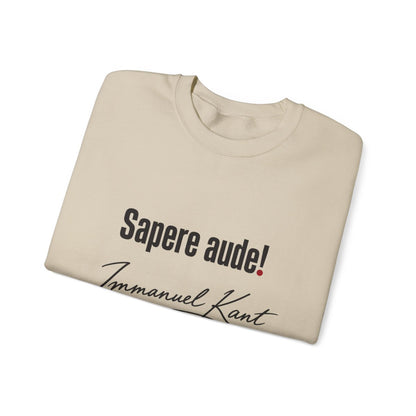 Unisex Sweatshirt mit Zitat - Kant - Sapere aude Signatur – folded