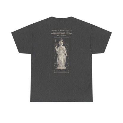 Unisex T-Shirt mit Zitat - Nietzsche - Man muss noch Chaos (Druck hinten) – back