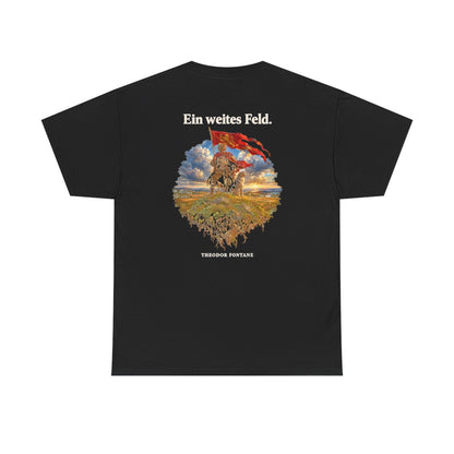 Unisex T-Shirt mit Zitat - Fontane - Ein weites Feld (Druck hinten) – back