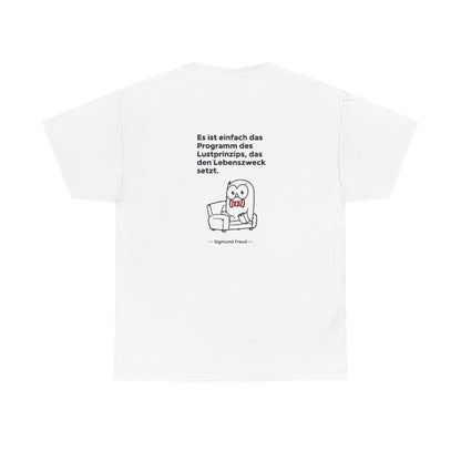 Unisex T-Shirt mit Zitat - Freud - Lustprinzip (Druck hinten) – back