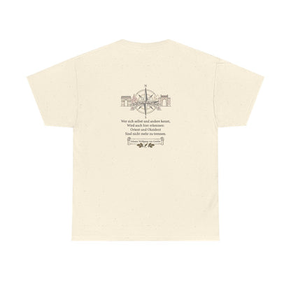 Unisex T-Shirt mit Zitat - Goethe - Orient und Okzident (Druck hinten) – back