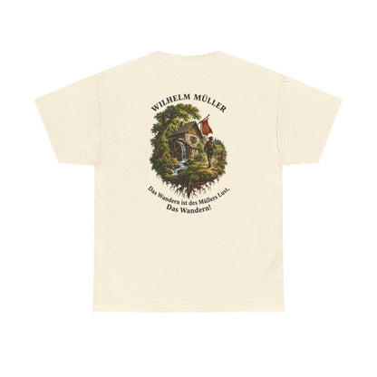 Unisex T-Shirt mit Zitat - Müller - Das Wandern (Druck hinten) – back