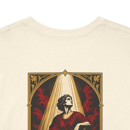 Unisex T-Shirt mit Zitat - Luxemburg - Freiheit ist immer Freiheit der Andersdenkenden (Druck hinten) – back-collar-closeup