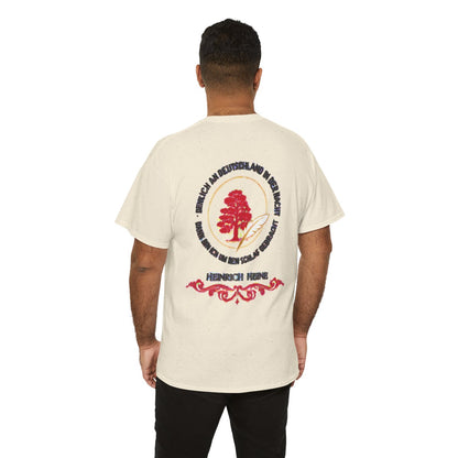 Unisex T-Shirt mit Zitat - Heine - Nachtgedanken Kreis (Druck hinten) – person-6-back