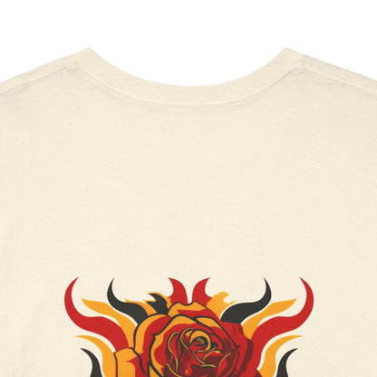 Unisex T-Shirt mit Zitat - Goethe - Das Ewig-Weibliche (Druck hinten) – back-collar-closeup