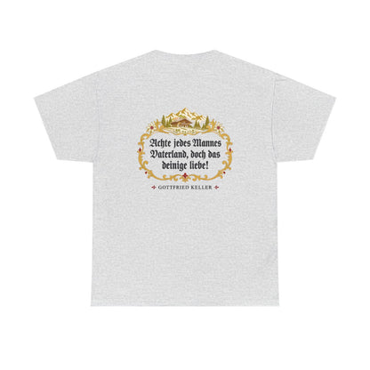 Unisex T-Shirt mit Zitat - Keller - Das deinige liebe (Druck hinten) – back