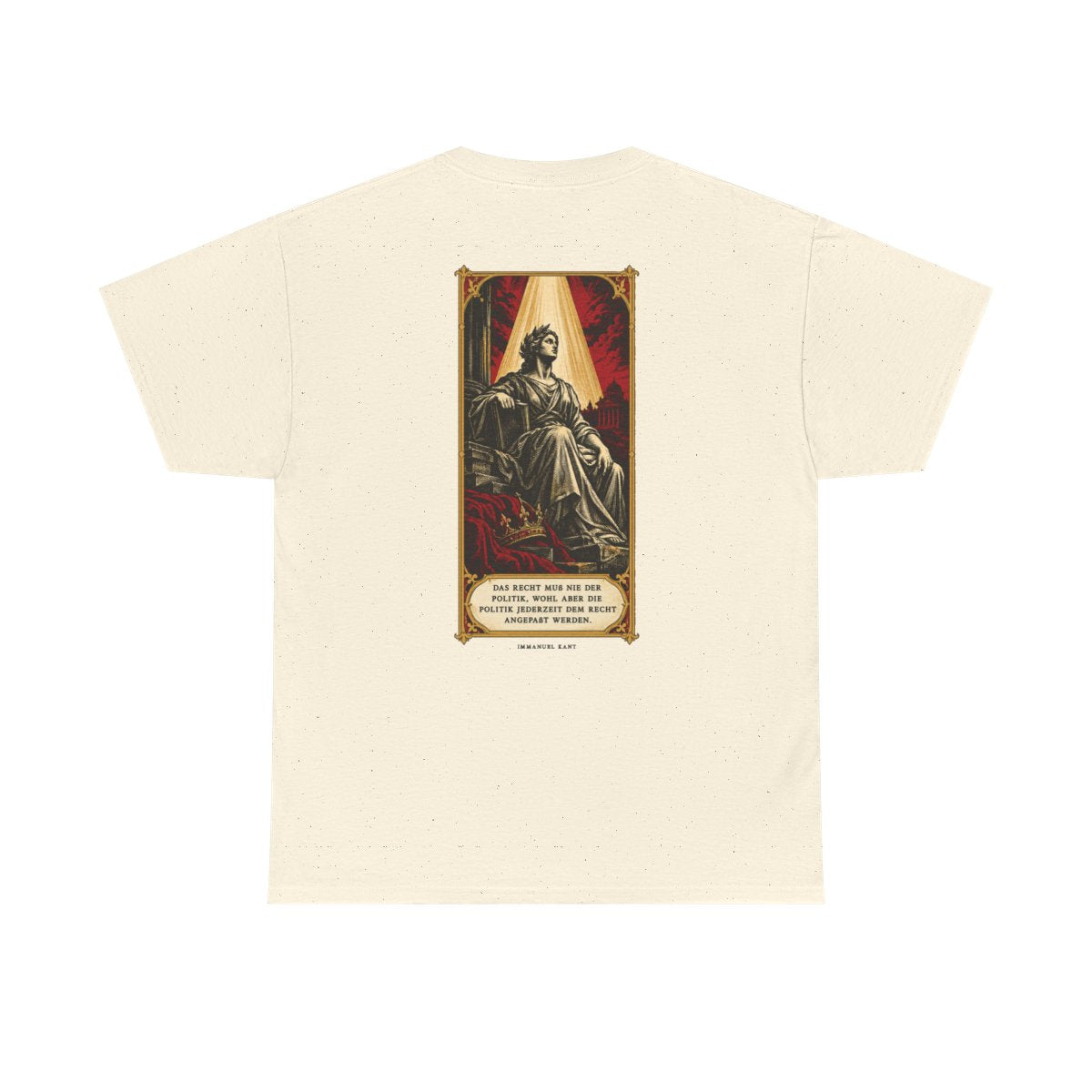 Unisex T-Shirt mit Zitat - Kant - Das Recht muß nie (Druck hinten) – back