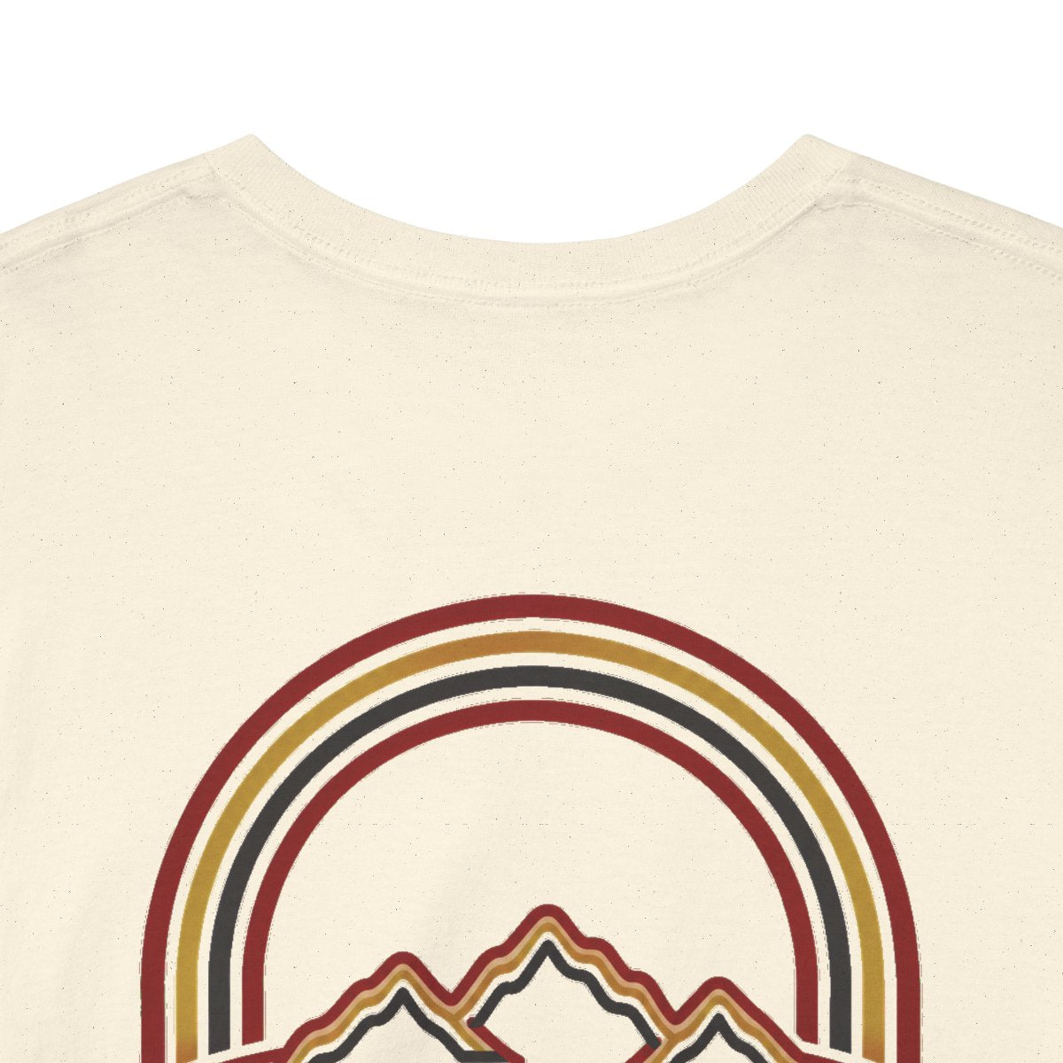Unisex T-Shirt mit Zitat - Goethe - Schweiz wie ein Pfannkuchen (Druck hinten) – back-collar-closeup