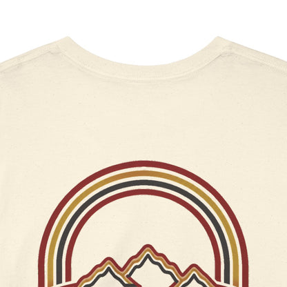 Unisex T-Shirt mit Zitat - Goethe - Schweiz wie ein Pfannkuchen (Druck hinten) – back-collar-closeup