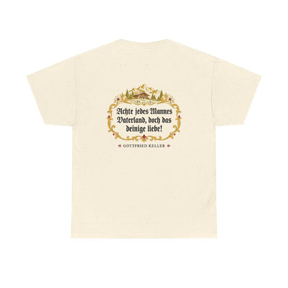 Unisex T-Shirt mit Zitat - Keller - Das deinige liebe (Druck hinten) – back