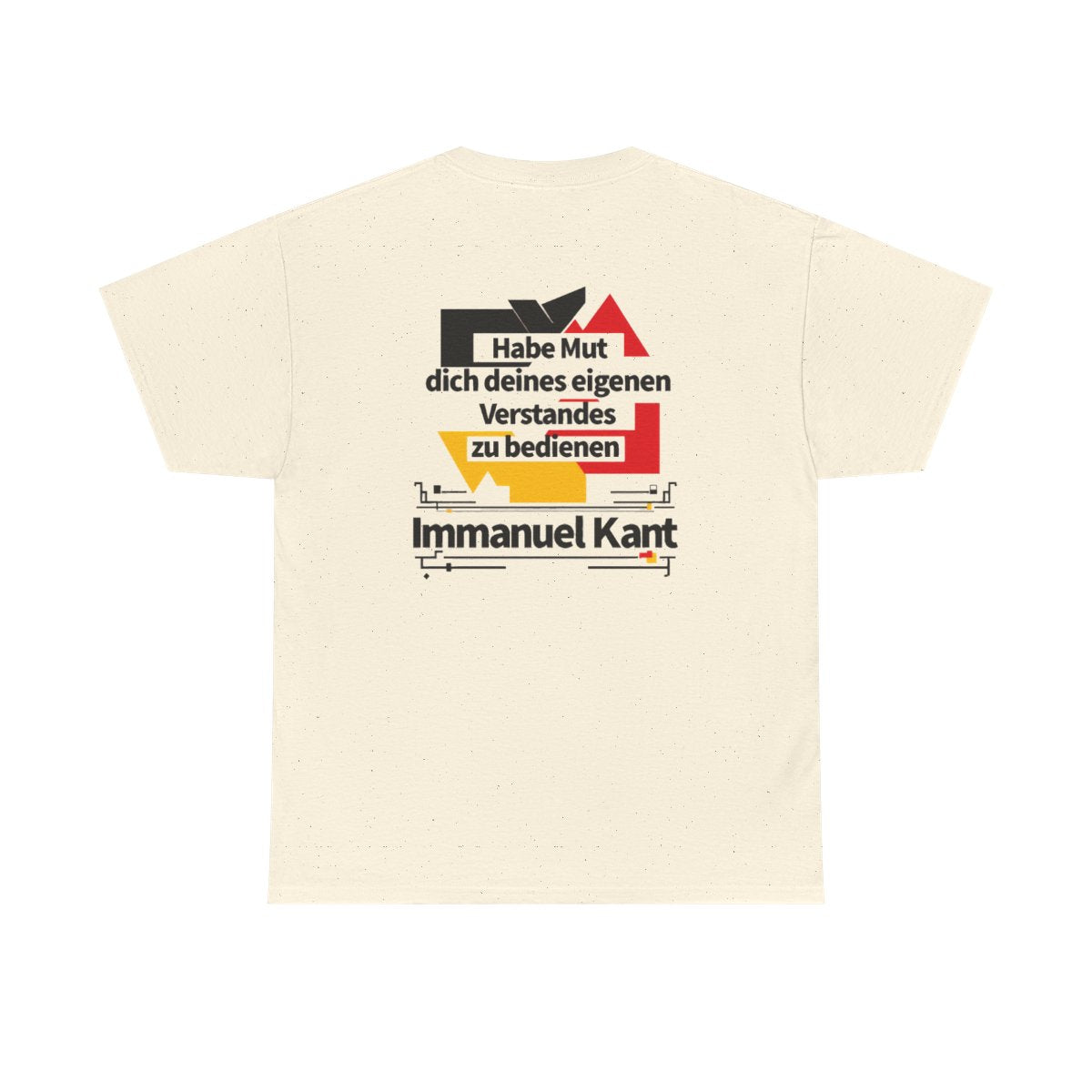Unisex T-Shirt mit Zitat - Kant - Habe Mut Bauhaus (Druck hinten) – back