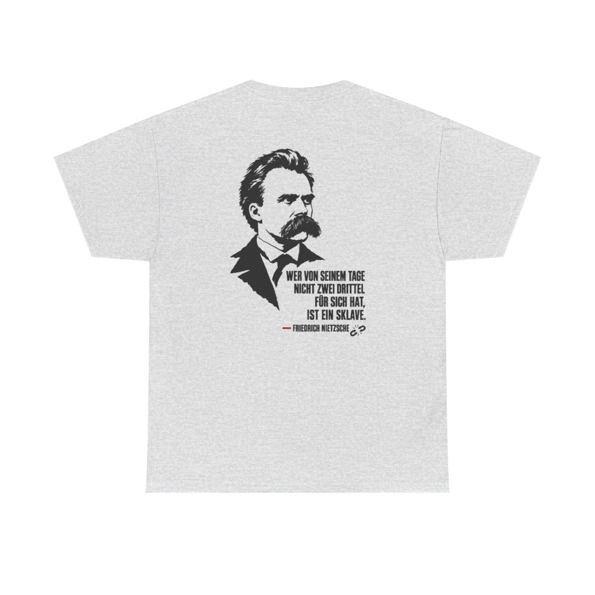 Unisex T-Shirt mit Zitat - Nietzsche - Zwei Drittel für sich (Druck hinten) – back