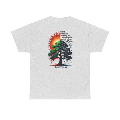 Unisex T-Shirt mit Zitat - Heine - Deutscher Sommer (Druck hinten) – back