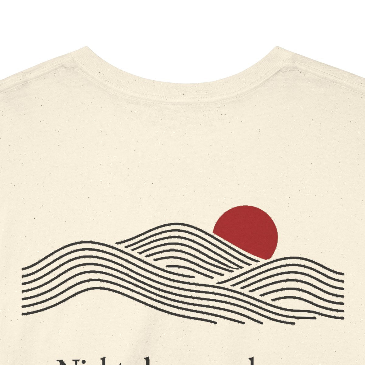 Unisex T-Shirt mit Zitat - Lichtenberg - Gar keine Meinung (Druck hinten) – back-collar-closeup