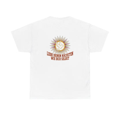Unisex T-Shirt mit Zitat - Bibel - Liebe deinen Nächsten (Druck hinten) – back