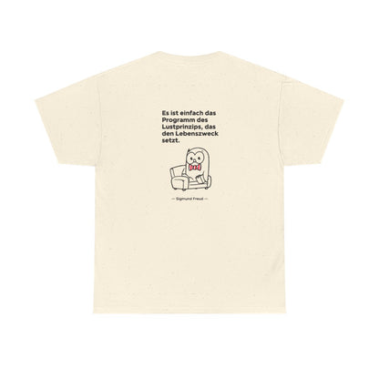 Unisex T-Shirt mit Zitat - Freud - Lustprinzip (Druck hinten) – back
