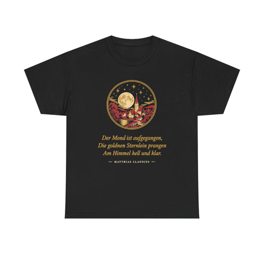 Unisex T-Shirt mit Zitat - Claudius - Der Mond ist aufgegangen – front