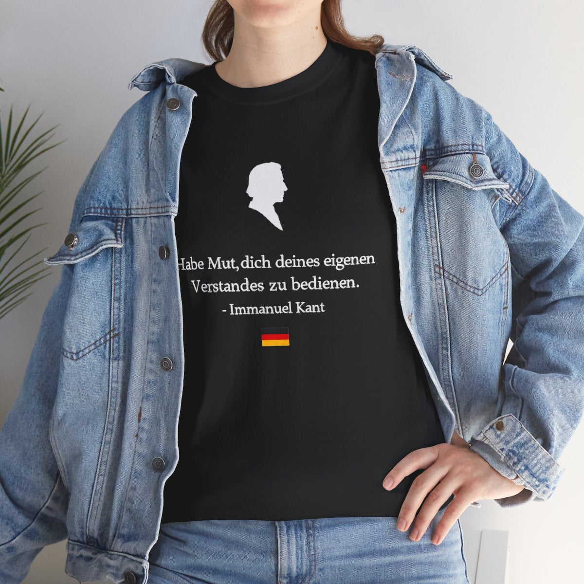 Unisex T-Shirt mit Zitat - Kant - Habe Mut Silhouette – lifestyle