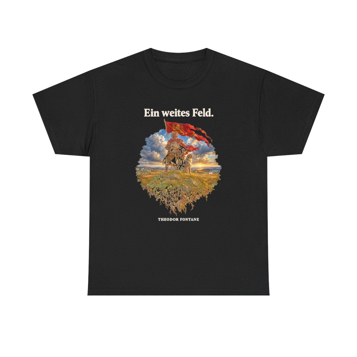 Unisex T-Shirt mit Zitat - Fontane - Ein weites Feld – front