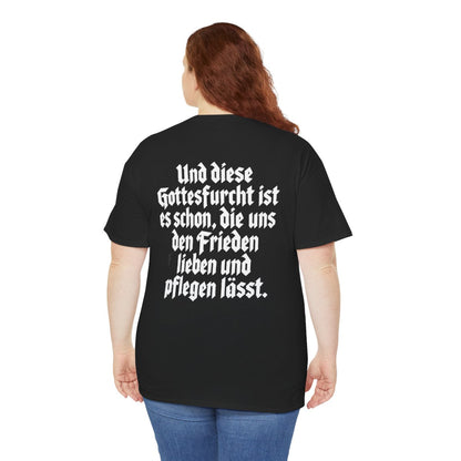 Unisex T-Shirt mit Zitat - Bismarck - Fürchten Gott sonst nichts – person-5-back