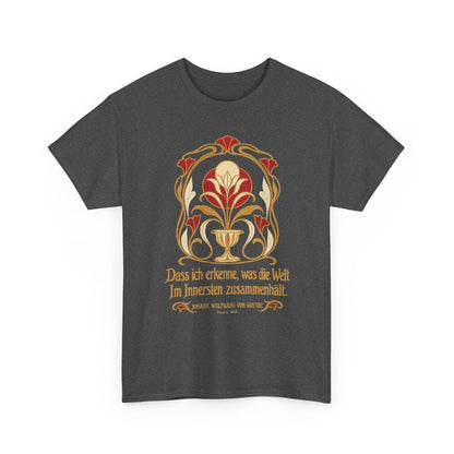Unisex T-Shirt mit Zitat - Goethe - Dass ich erkenne, was die Welt – front-2