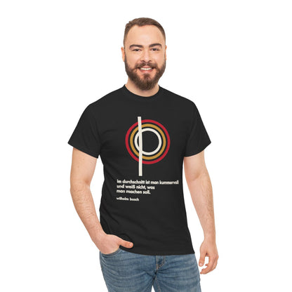 Unisex T-Shirt mit Zitat - Busch - Im Durchschnitt kummervoll – person-3