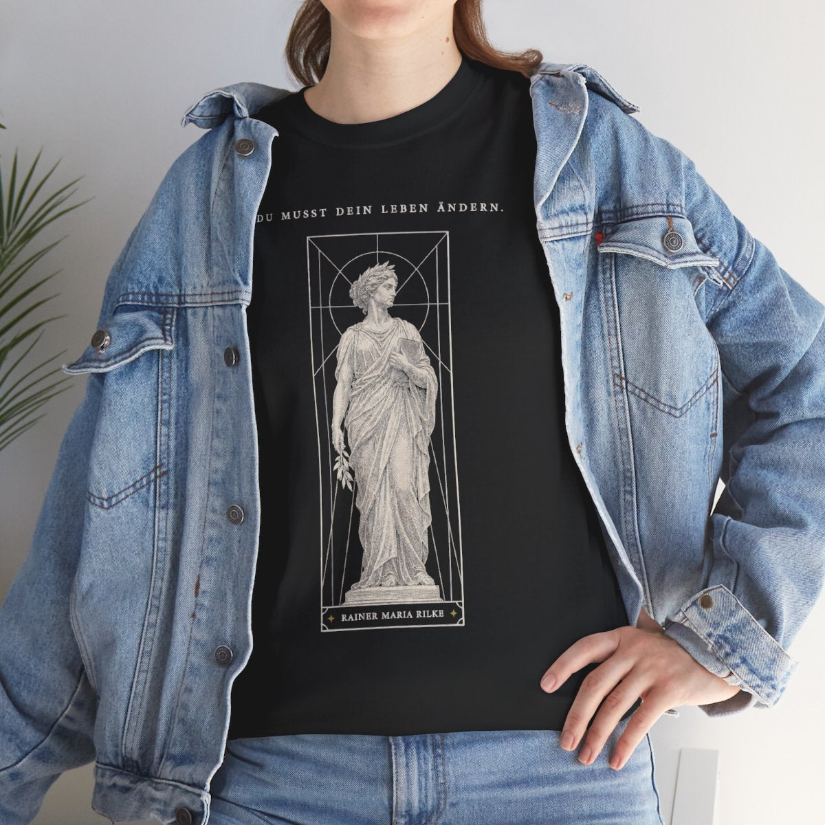 Unisex T-Shirt mit Zitat - Rilke - Du musst dein Leben ändern – lifestyle
