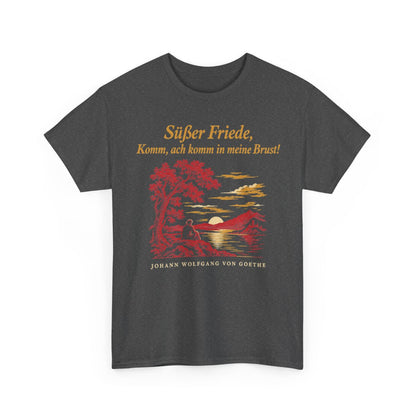 Unisex T-Shirt mit Zitat - Goethe - Süßer Friede – front-2